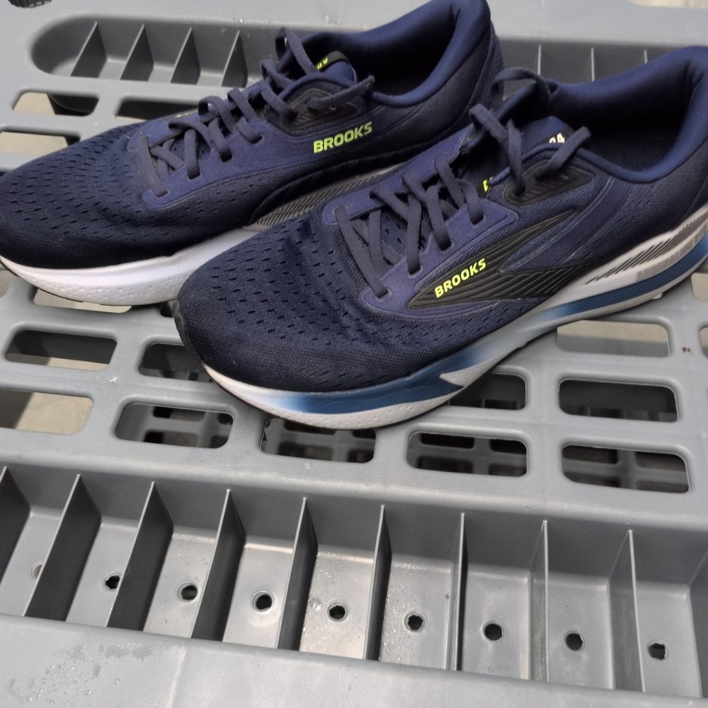 Brooks Adrenaline GTS 24 Mens Size 12.5 D Peacoat Blue Black Running Shoes - Picture 3 of 7